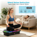Vibration Plate with the built-in LED light strip, Full Body Shaker Platform for Home Exercise, Vibration Board with 5 Pull Ropes