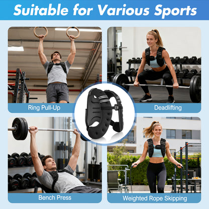 BAOKALER Weighted Vest for Fitness, 6lb with Reflective Strips£¬ Ideal for Men & Women, Strength Training, Running, Muscle Building & Weight Loss