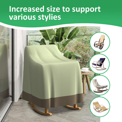 Baokaler Outdoor Furniture Covers, 600D Heavy Duty Waterproof Outdoor Chair Covers 2 Pack for Patio Garden, Beige&Mocha