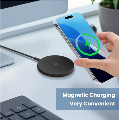 15W Rapid Wireless Charger, Compatible with iPhone 16 15 14 13 12 11 8 X XR SE Series, Charging Pad Compatible with AirPods, Slim Portable Design, Black(3 Pack)