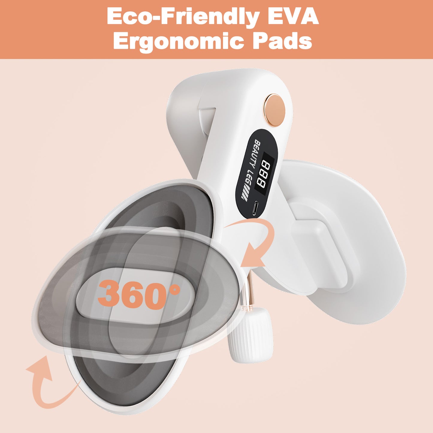 RICAN Thigh Master, Thigh Exerciser with LED, Inner Thigh Exercise Equipment, Leg and Inner Thigh Strength Exercise Equipment Hip Shaper Trainer Machine