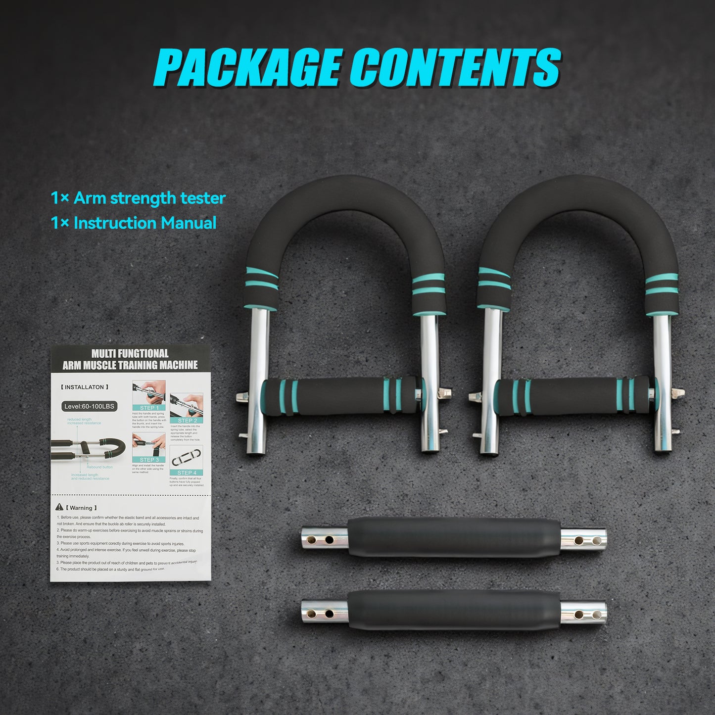 Twister Arm Trainer, Portable Arm Trainer Chest Workout, for Man/Woman, Multi-Functional Adjustable U-Shaped Arm Exerciser, Home Gym Equipment