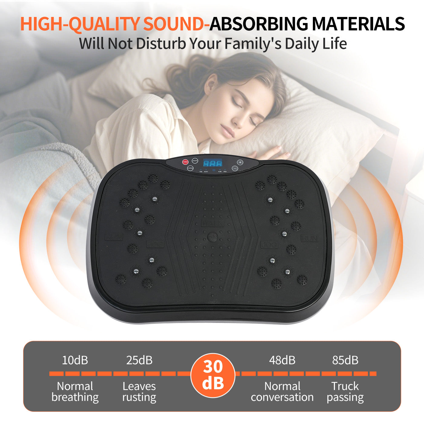 RICAN Vibration Plate Exercise Machine, Full Body Workout Platform with Loop Bands & Remote Control for Home Fitness, Weight Loss & Muscle Toning, Vibrating Stand Shake Board, Black