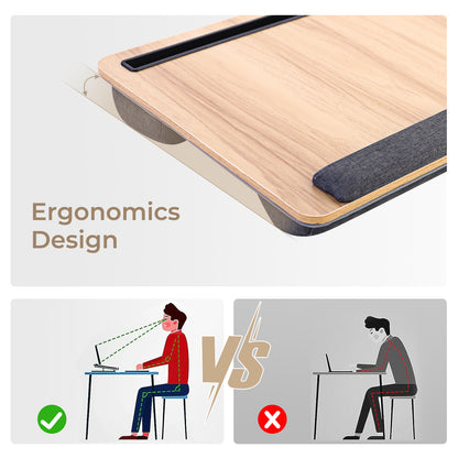 Lap Desk, Laptop Bed Table Home Office Portable Computer Lapdesk Soft Pillow Cushion Tray Work Gaming Couch