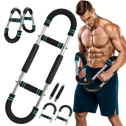 RICAN Twister Arm Trainer, Portable Arm Trainer Chest Workout, for Man/Woman, Multi-Functional Adjustable U-Shaped Exerciser, Home Gym Equipment