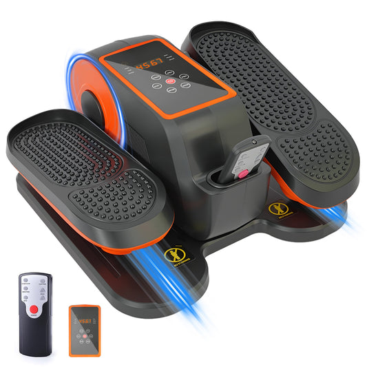 ALSO GO Under Desk Elliptical Machine, Quiet & Portable Leg Ellipse Exerciser with Remote Control & 12 Adjustable Speeds, Elliptical Exercise Machine with Dual Modes for Home Office Fitness