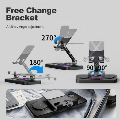 Phone Charger Wireless Charger Dock for iPhone Airpods iWatch, Portable 3 in 1 Charging Station for Apple Multiple Devices,Phone Charging Pad Dock