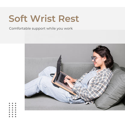 Lap Desk, Laptop Bed Table Home Office Portable Computer Lapdesk Soft Pillow Cushion Tray Work Gaming Couch