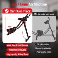 ALSO GO Ab Workout Machine, Core & Ab Exercise Equipment, Height Adjustable Abdominal Trainer for Home Gym, Foldable Ab Fitness Full Body Shaping, Black/Red