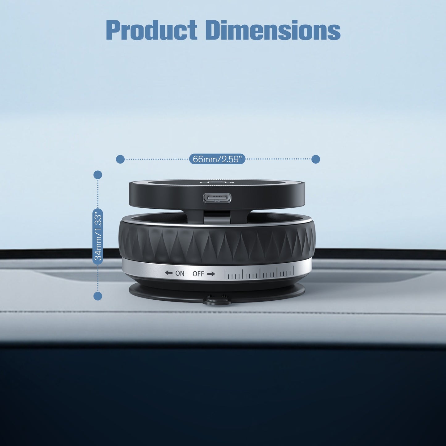 Wireless Car Charger, Ultra Magnetic Phone Holder for Car Dashboard, 15W Charging, Cell Phone Holder Charger, Car Accessories for iPhone 17 16 15 14 13 12 (Black)