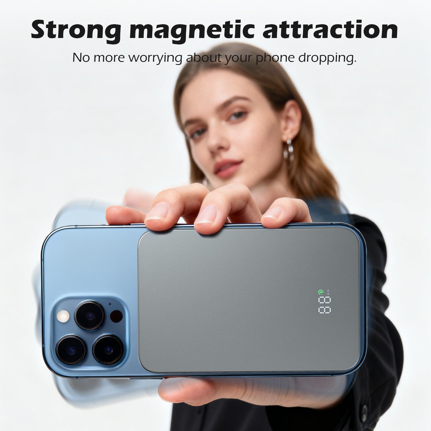 Portable Charger, 5000mAh Power Bank for iPhone, 20W PD Fast Charging, Ultral Slim Wireless Battery Pack Compatible with 17 16 15 14 13 12, Perfect Gift for Family, Black