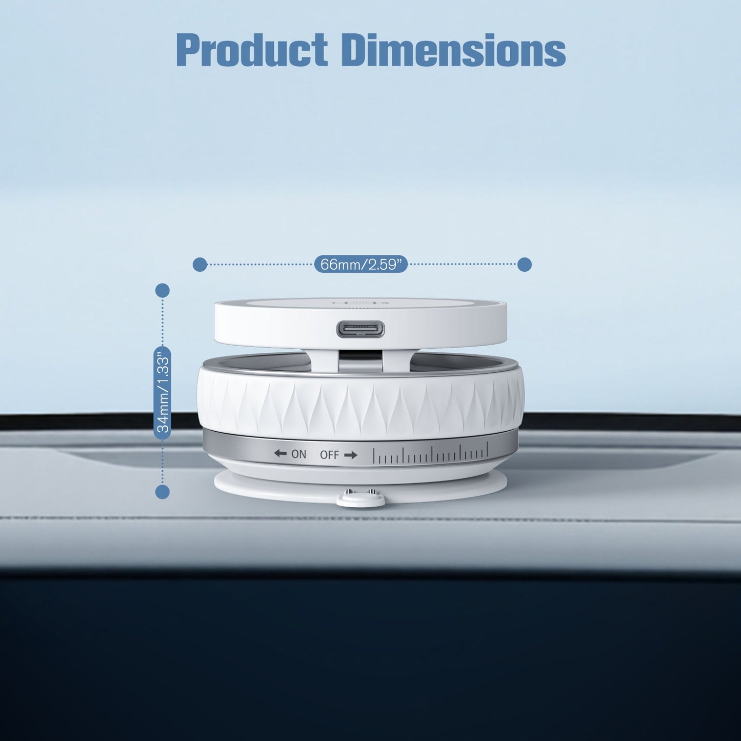 Wireless Car Charger, Ultra Magnetic Phone Holder for Car Dashboard, 15W Charging, Cell Phone Holder Charger, Car Accessories for iPhone 17 16 15 14 13 12 (White)