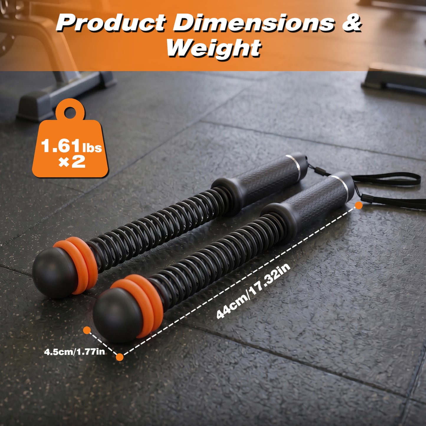 Ropeless Battle Ropes for Home Gym, 2 PCS Cordless Battle Rope with Adjustable Resistance, Low Impact Full Body Workout Equipment, Quiet Arm Core Shoulder Strength Trainer for Seniors Beginners