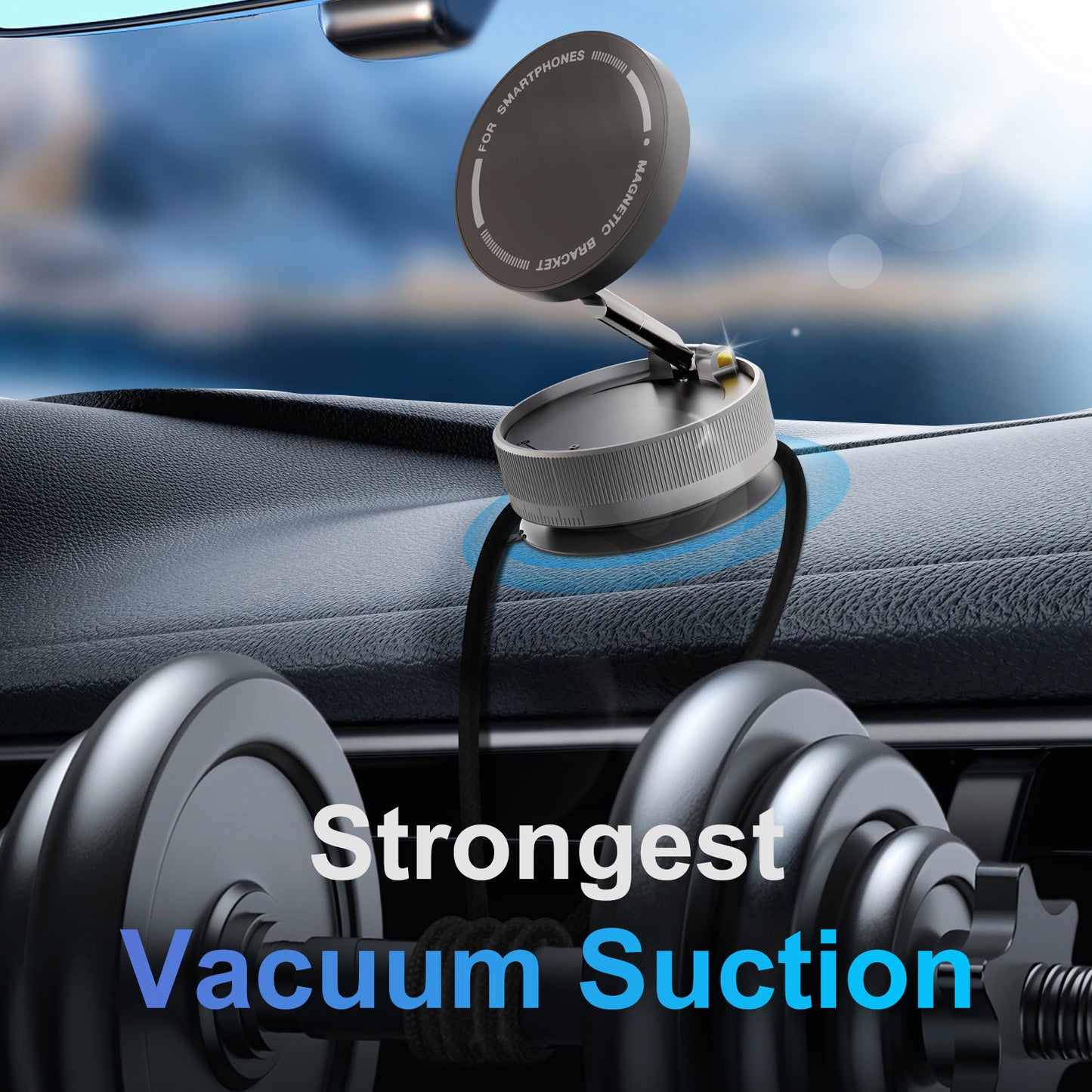 Phone Holders for Your Car Magnetic, 360 Degree Rotation, Air Vent Magnetic Phone Mount, Upgraded Strongest Magnet Power, Compatible with iPhone, Samsung, Google Pixel, Motorola Moto, Black