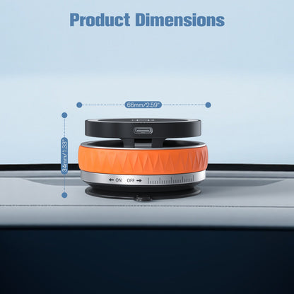 Wireless Car Charger, Ultra Magnetic Phone Holder for Car Dashboard, 15W Charging, Cell Phone Holder Charger, Car Accessories for iPhone 17 16 15 14 13 12 (Orange)