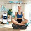 Vibration Plate Exercise Machine with 5 Resistance Bands, Whole Body Workout Vibration Platform for Fat Burning & Body Shaping
