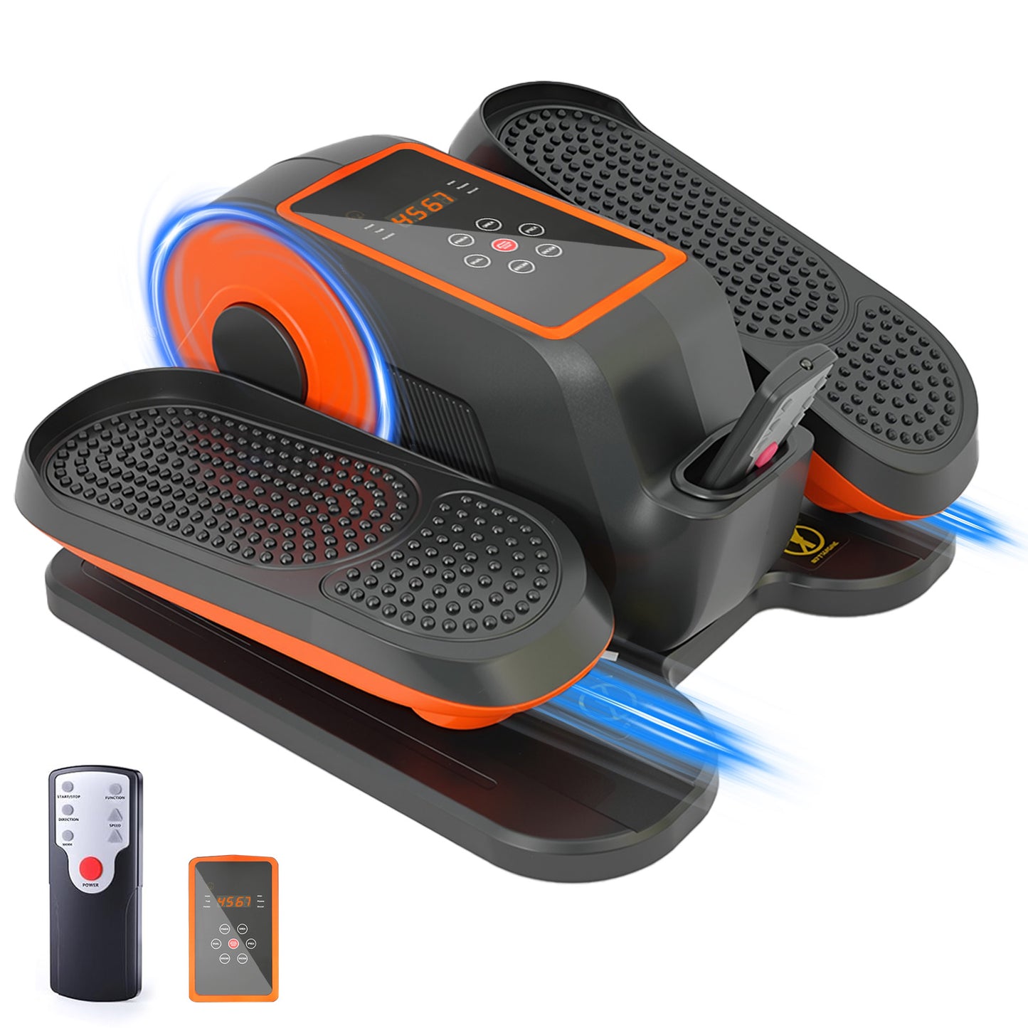 Under Desk Elliptical Machine, Quiet & Portable Leg Ellipse Exerciser with Remote Control & 12 Adjustable Speeds, Elliptical Exercise Machine with Dual Modes for Home Office Fitness