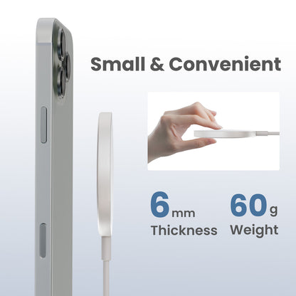 25W Ultra Fast Wireless Charging Pad, Wireless Charger for iPhone 16 15 14 13 12 11 8 X XR SE Series, for AirPods, Non Slip Silent Design, Home Office Travel Essential, White