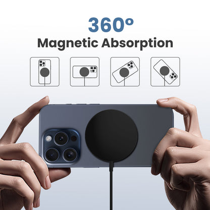 25W Fast Charging Pad, Fast Wireless Charger Compatible with iPhone 16 15 14 13 12 11 8 X XR SE Series, Compatible with AirPods, Ideal for Office Home Travel, Black