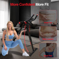 ALSO GO Ab Workout Machine, Core & Ab Exercise Equipment, Height Adjustable Abdominal Trainer for Home Gym, Foldable Ab Fitness Full Body Shaping, Black/Red