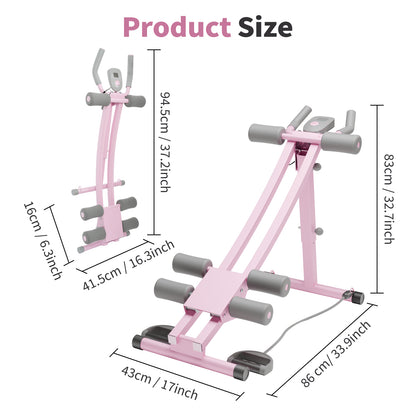Ab Machine, Foldable Ab Trainer, Strength Training Crunch Trainer Adjustable for Core Workout & Fitness