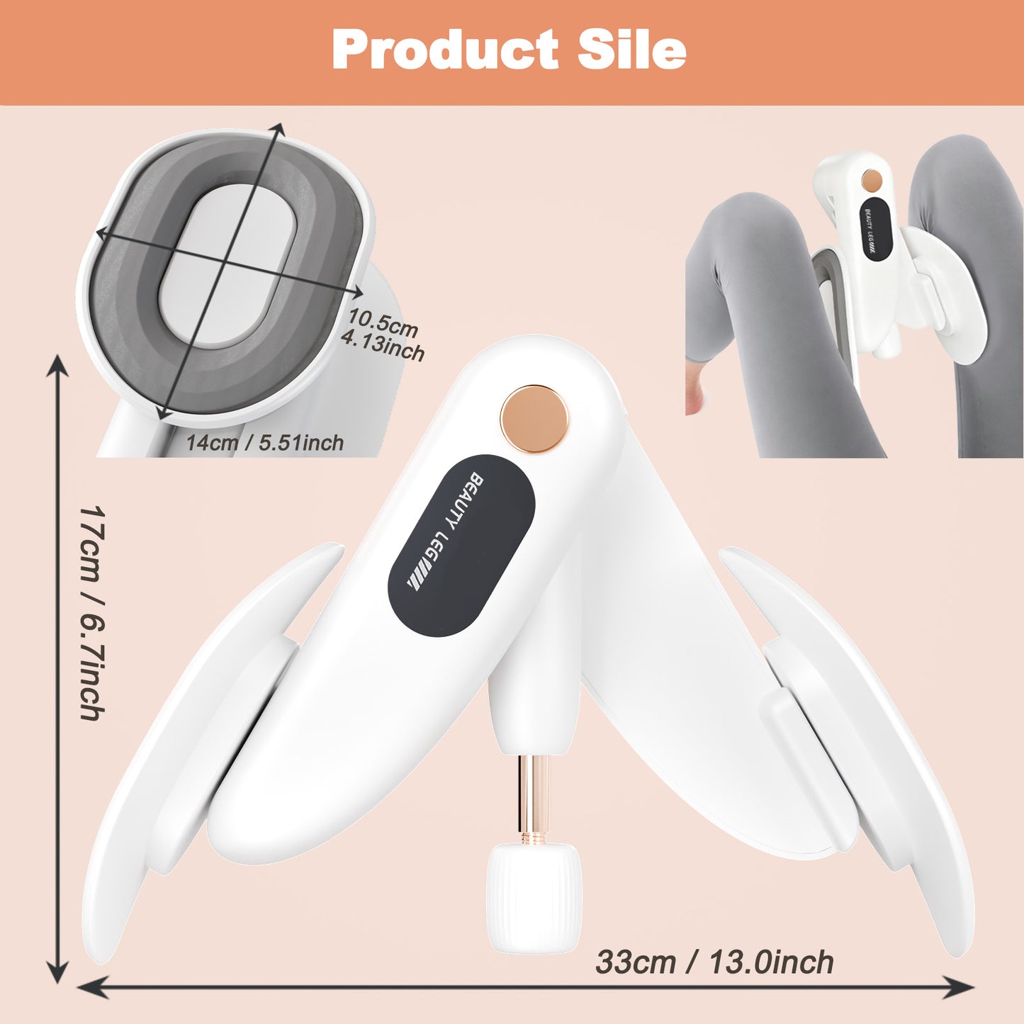 RICAN Thigh Trainer Thigh Exerciser, Leg and Inner Thigh Strength Exercise Equipment, Hip and Pelvis Trainer with Non-Slip Silicone Pads