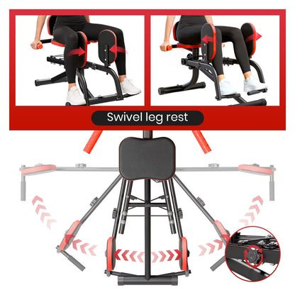 Hip Abductor Machine, Incline Hip Abduction Machine with Hip Thrust Function for Man & Women, Leg Abductor Machine, Booty Builder for Butt Workout