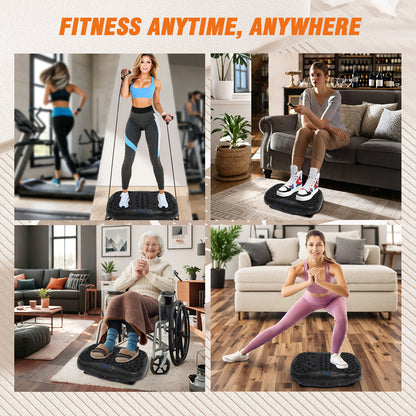 Vibration Plate Exercise Machine-Bluetooth, Vibration Plate for Lymphatic Drainage, Whole Body Workout Vibrate Fitness Platform, Waver Vibration Plate for Weight Loss