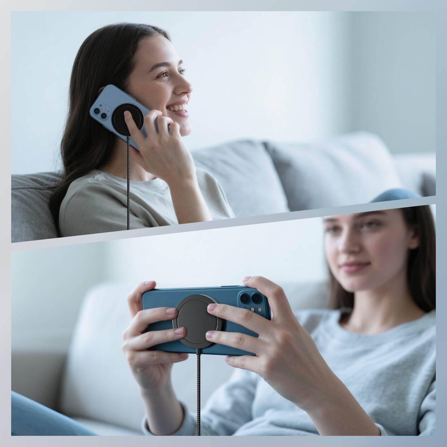 Wireless Charger for iPhone, 25W Phone Charger Compatible with iPhone 17 16 15 13 14 12 Series, Charging Pad Compatible with AirPods 4 3 2, Ideal for Travel Home Office, Black(2 Pack)