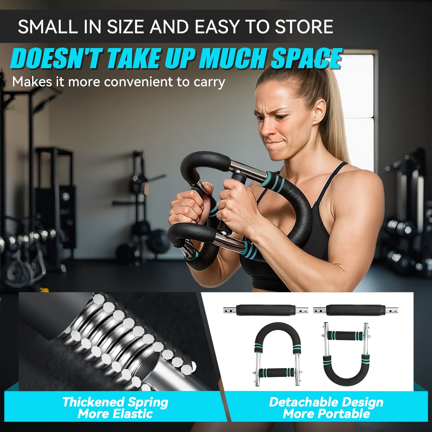 Twister Arm Trainer, Portable Arm Trainer Chest Workout, for Man/Woman, Multi-Functional Adjustable U-Shaped Arm Exerciser, Home Gym Equipment
