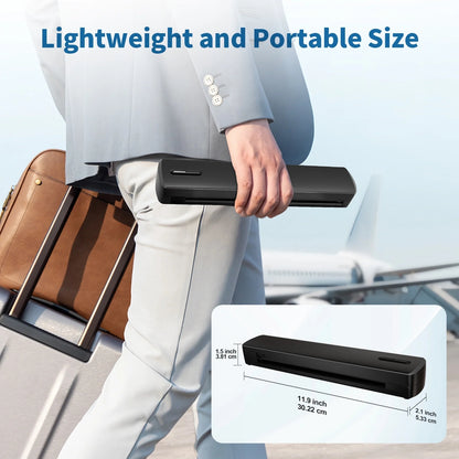 Thermal Printer, A4 Wireless Printer, Bluetooth Printer Compatible with IOS and Android, for Phone and Laptop, Monochrome for Travel, Mobile Office, School, Home, Portable Printer all in one