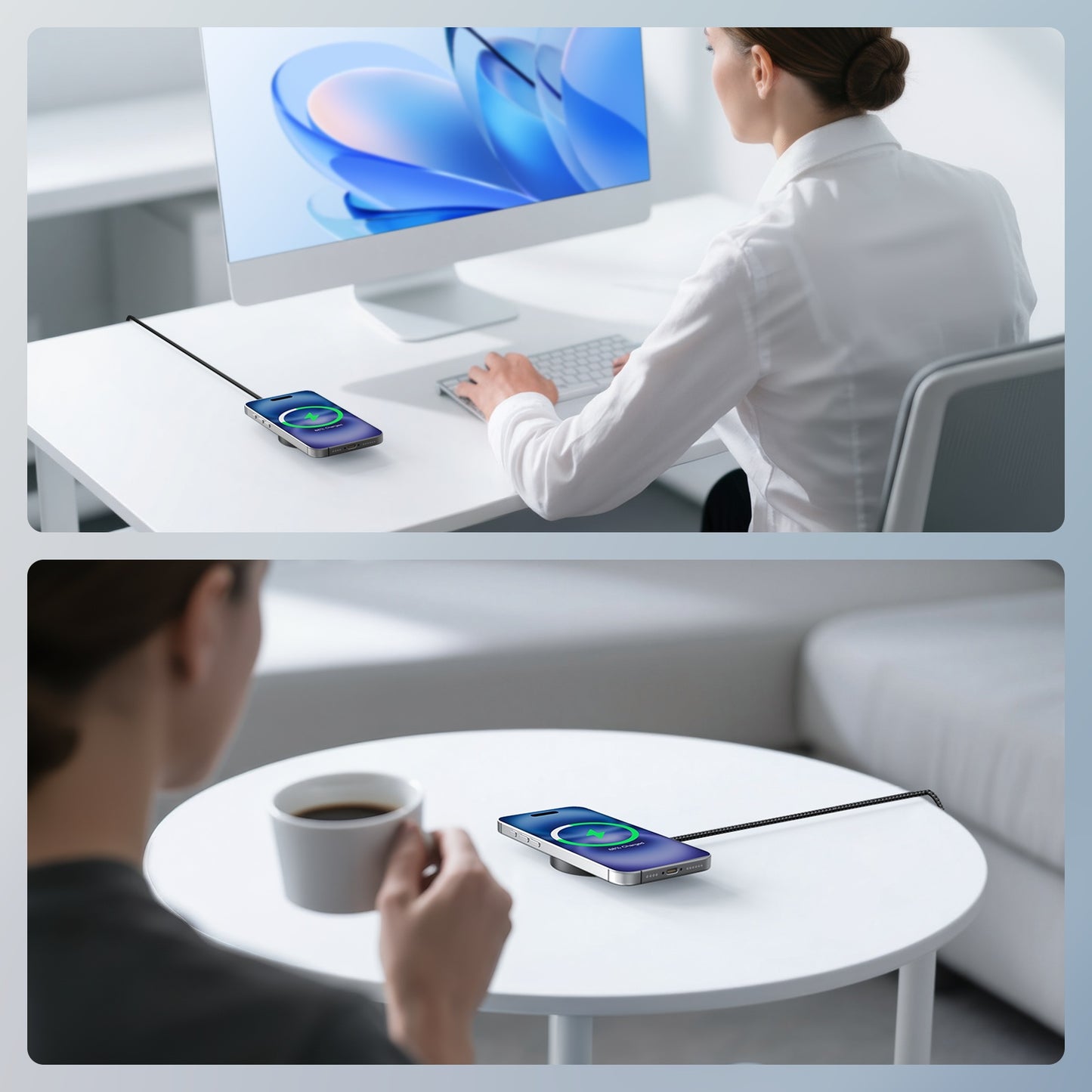 Wireless Charger for iPhone, 25W Phone Charger Compatible with iPhone 17 16 15 13 14 12 Series, Charging Pad Compatible with AirPods 4 3 2, Ideal for Travel Home Office, Black(1 Pack)