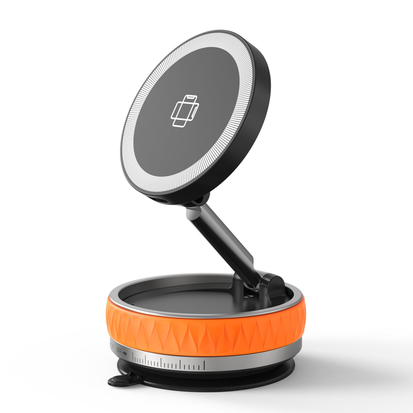 Wireless Car Charger, Ultra Magnetic Phone Holder for Car Dashboard, 15W Charging, Cell Phone Holder Charger, Car Accessories for iPhone 17 16 15 14 13 12 (Orange)