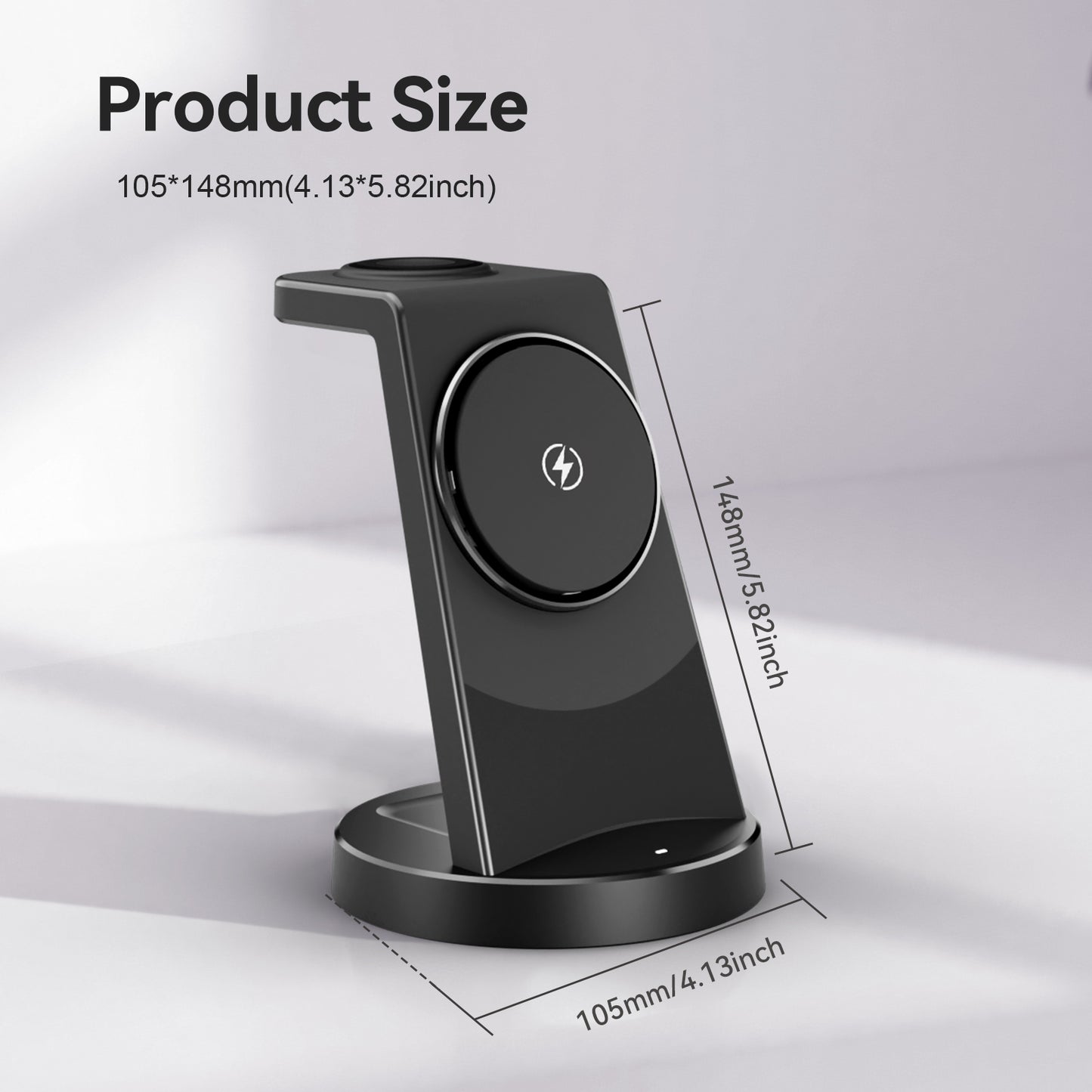 Charging Station, 15W Fast Wireless Charger for iPhone 16 15 14 13 12 Pro X Max XR, Compatible with AirPods iWatch,3 in 1 Magnetic Stand