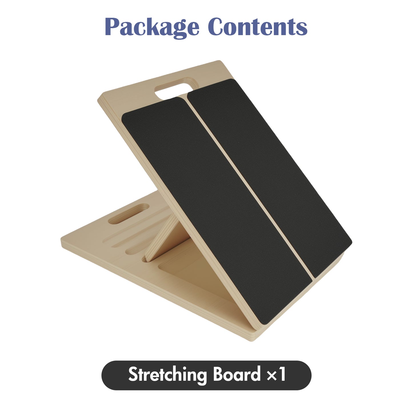 ALSO GO Slant Board for Calf Stretching, Adjustable Wooden Incline Board, Portable Wooden Stretching Board, 450 Lbs Weight Capacity Calf Stretch Wedge for Exercise