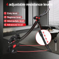 ALSO GO Ab Workout Machine, Core & Ab Exercise Equipment, Height Adjustable Abdominal Trainer for Home Gym, Foldable Ab Fitness Full Body Shaping, Black/Red