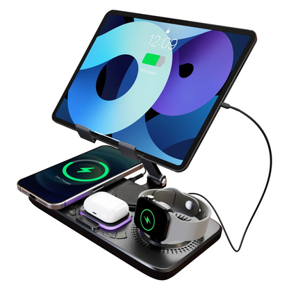 Phone Charger Wireless Charger Dock for iPhone Airpods iWatch, Portable 3 in 1 Charging Station for Apple Multiple Devices,Phone Charging Pad Dock
