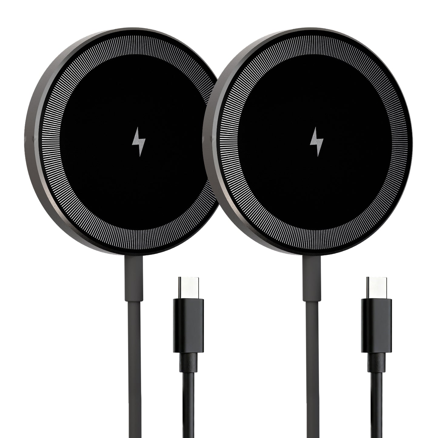 Wireless Charger, Wireless Charging Pad Compatible with iPhone 17 16 15 14 13 12 Series, Portable Charger Compatible with AirPods, Mag-safe Charger, Slim Portable Design, Black(2 Pack)