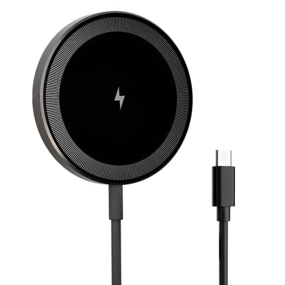 Wireless Charger, Magnetic Charging Pad for iPhone, Phone Charger Compatible with iPhone 17 16 15 14 13 12 Series, USB C Charger Portable for AirPods 4 3 2 Pro, Black