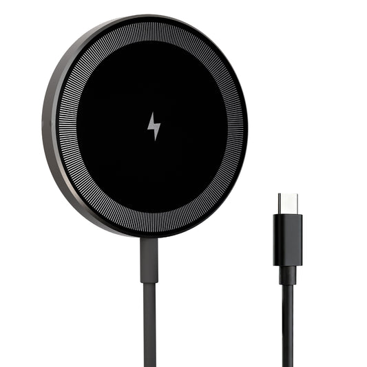 Wireless Charger, Magnetic Charging Pad for iPhone, Phone Charger Compatible with iPhone 17 16 15 14 13 12 Series, USB C Charger Portable for AirPods 4 3 2 Pro, Black