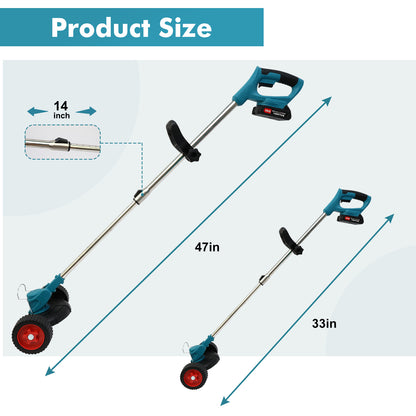 Electric Weed Eaters Grass Trimmer,21V Weed Trimmer 2.6Ah Batterie Weed Wackers,Lawn Edger with 3 Types Blades,3 in 1 Edger/Brush Cutter/String Trimmer for Lawn Garden Pruning Trimming