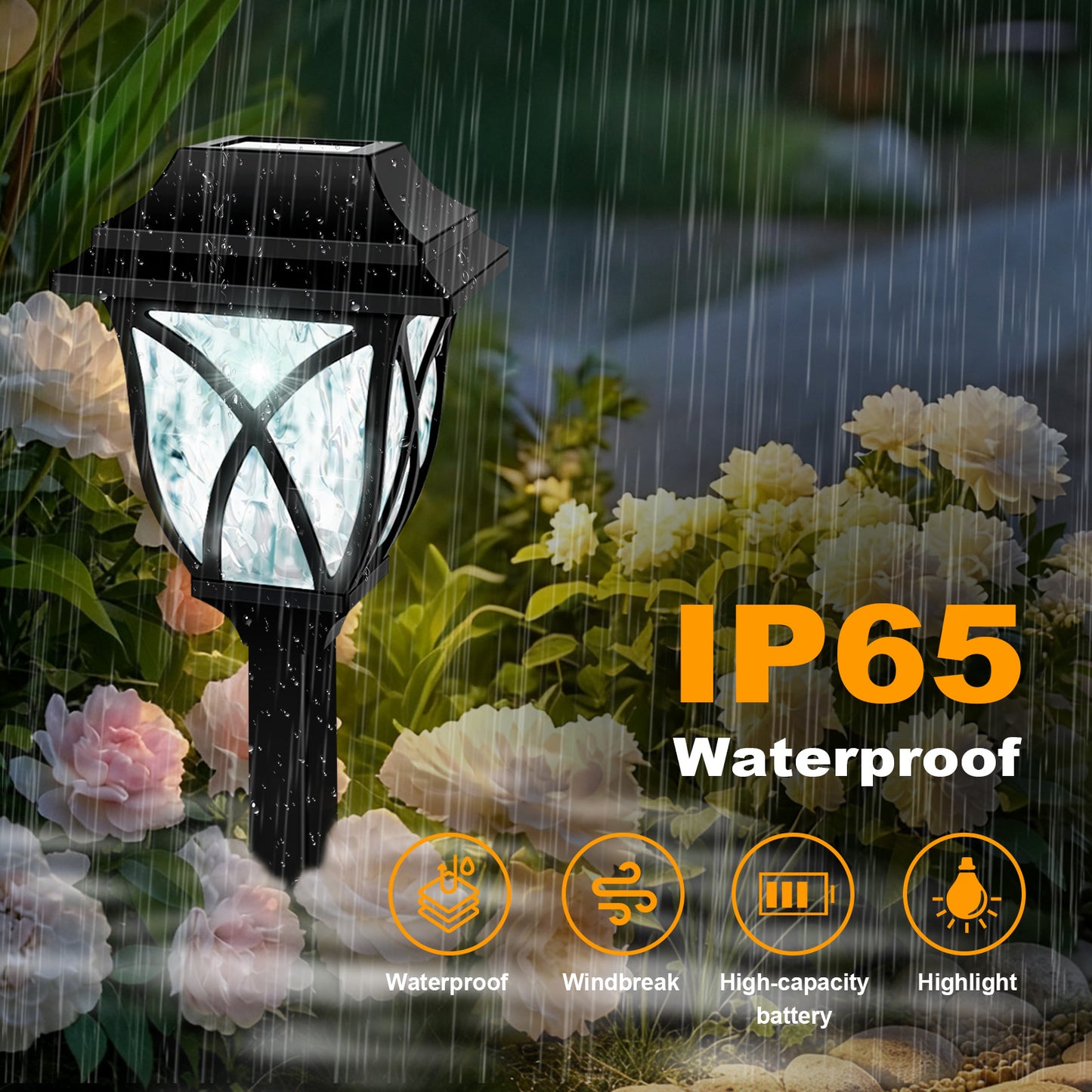 TopZoo Solar Lights Outdoor Pathway, 6 Pack Solar Garden Stake Lights for Yard Patio Walkway Planter Pool, LED Waterproof, Cool White