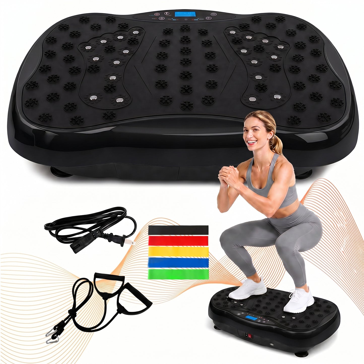 Vibration Plate Exercise Machine-Bluetooth, Vibration Plate for Muscle Relaxation, Whole Body Workout Vibrate Fitness Platform, Waver Vibration Plate for Body Toning