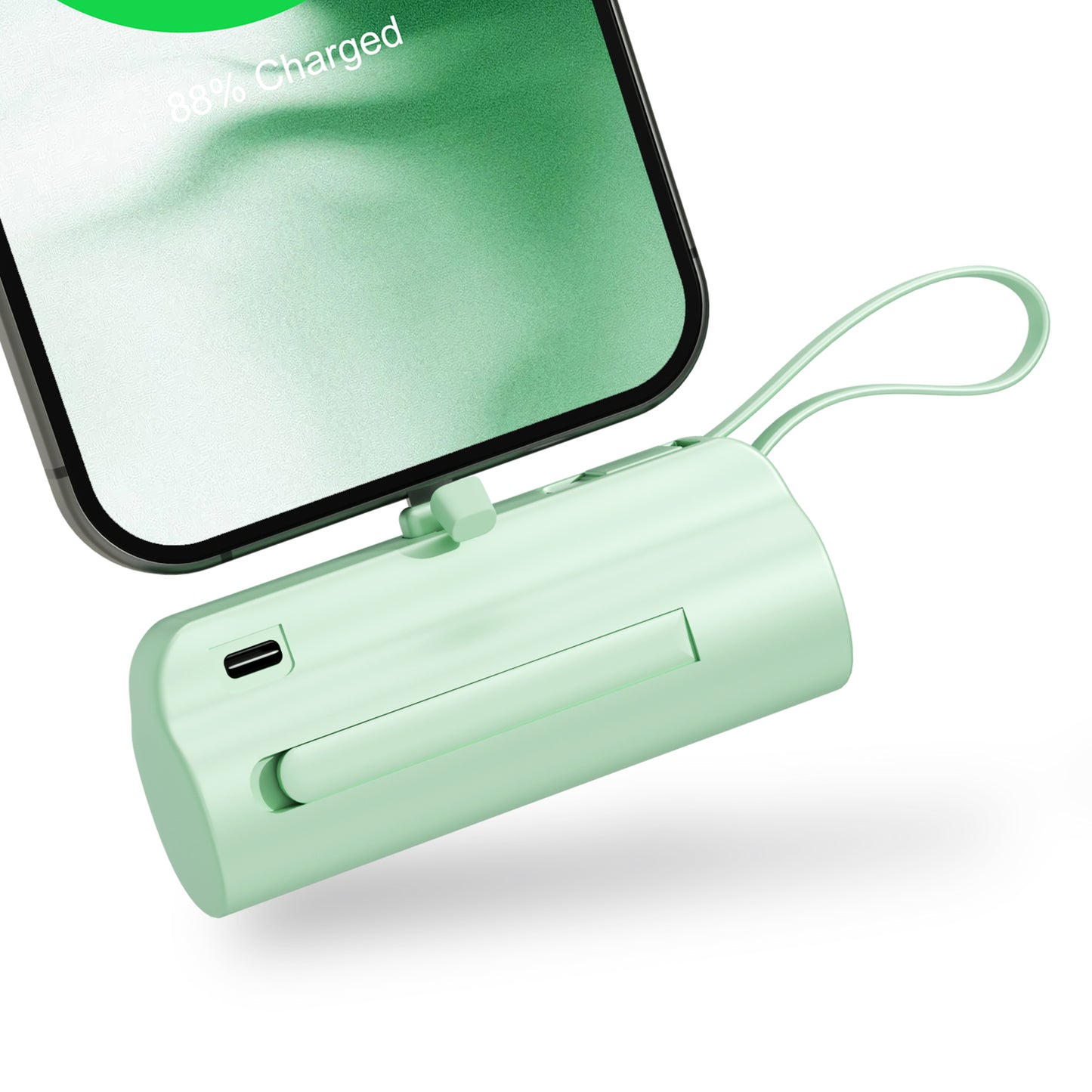 Power Bank, Portable Charger, 4500mAh Battery Pack for iPhone, for Android, Pocket Sized, Perfect for Traveler, Green