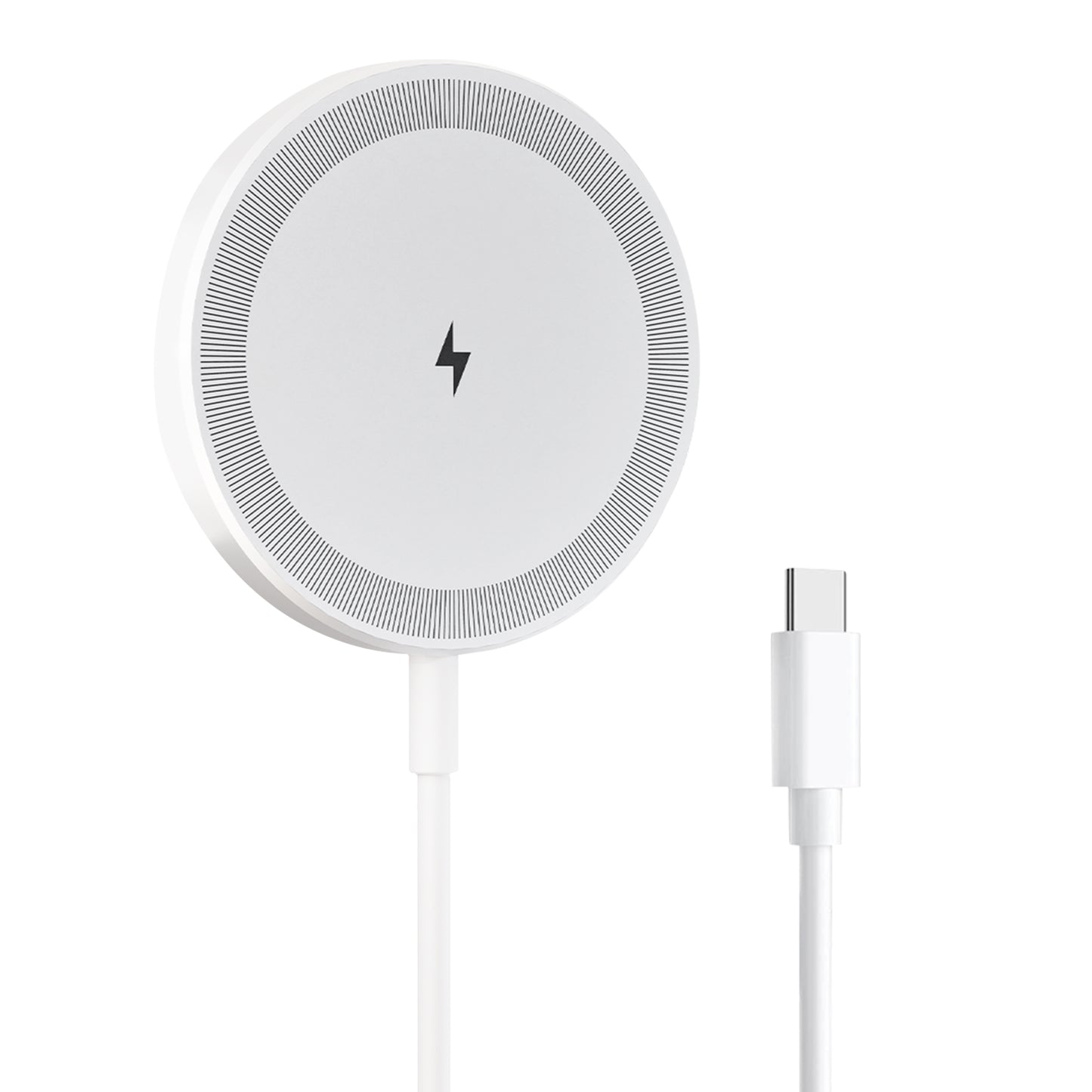 Wireless Charger, Fast Charging Pad for iPhone, Mag safe Charger Compatible with iPhone 17 16 15 14 13 12 Series, Magnetic Portable Charger for AirPods 4 3 2 Pro, White