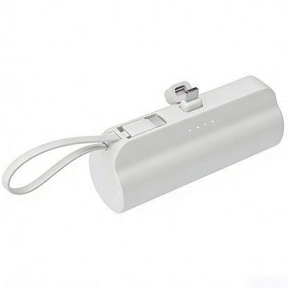 Power Bank, Mini Portable Charger with Dual Output, 4500mAh Battery Pack Compatible with iPhone, Compatible with Samsung, and More, White