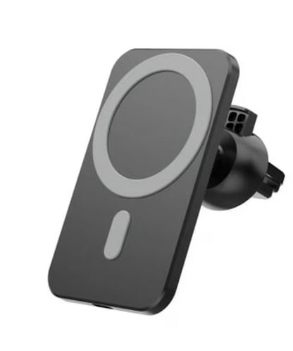 Super Strong Magnetic Car Mount with 15W Fast Wireless Charging, easy to install, durable and study, Black