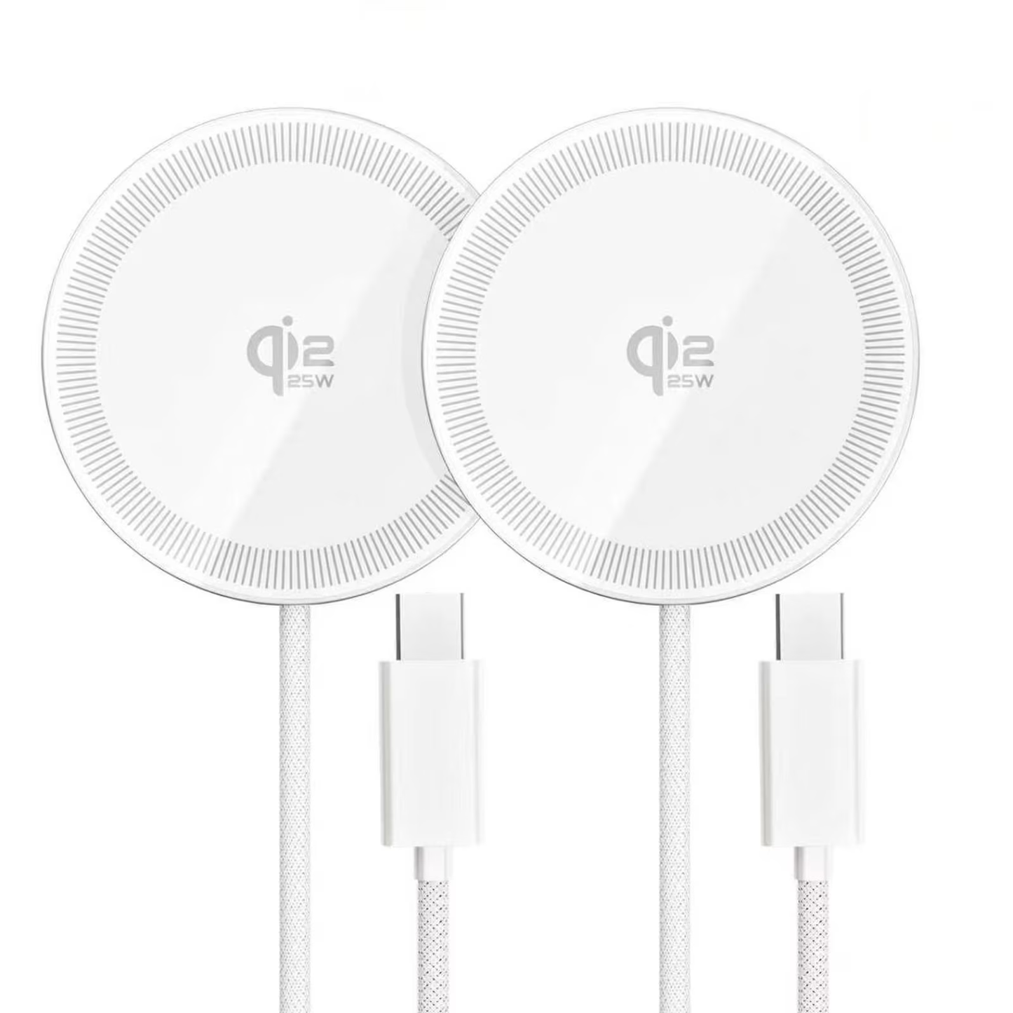 Magnetic Wireless Charger, 25W Fast Wireless Charger Compatible for iPhone 17/16/15/14/13/12,AirPods,Compact Portable Travel Friendly Pad (White)