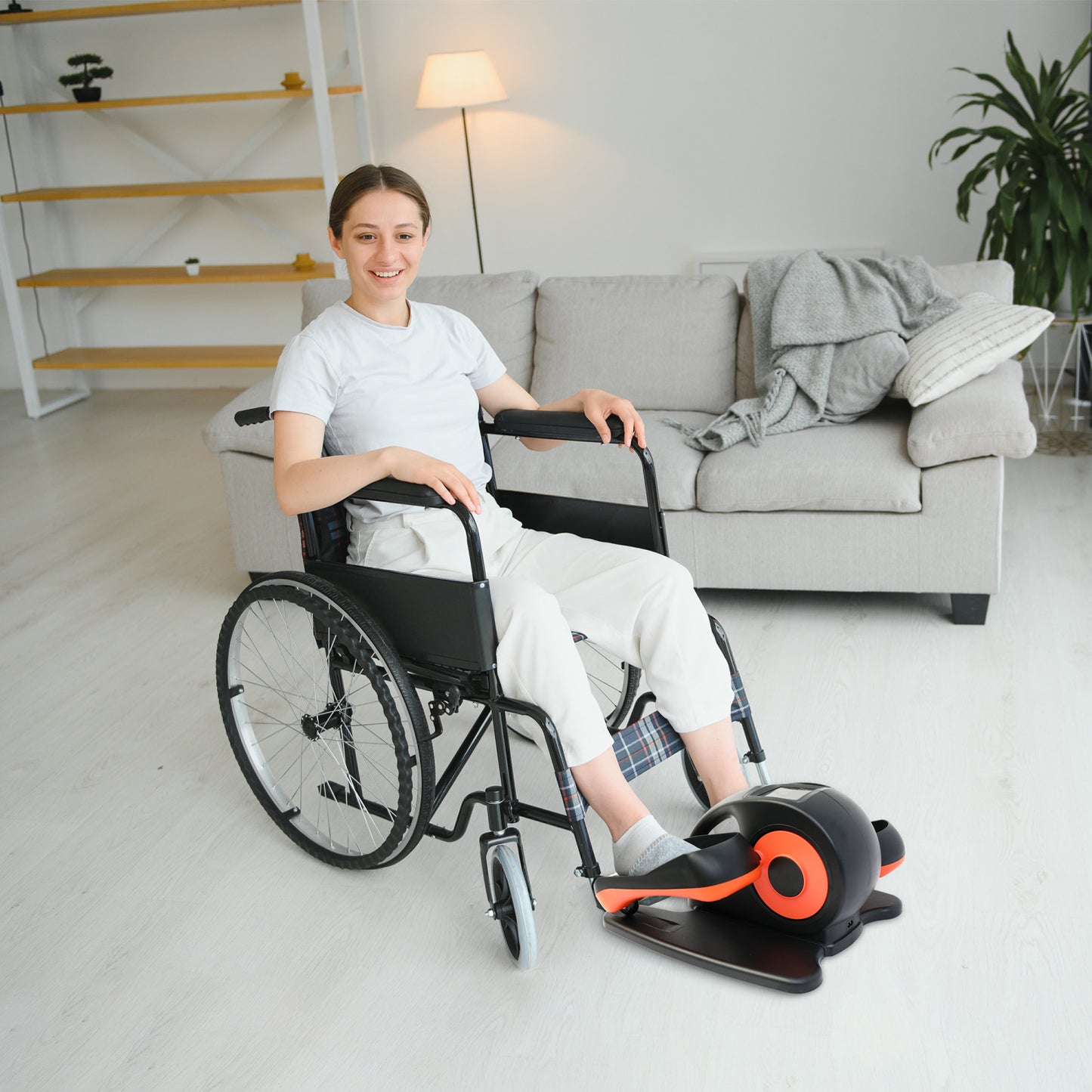 Baokaler Under Desk Elliptical Exercise Machine, Elipsefit Leg Exerciser While Sitting for Seniors, Electric Seated Pedal Exerciser, Mini Elliptical Machines for Home Office